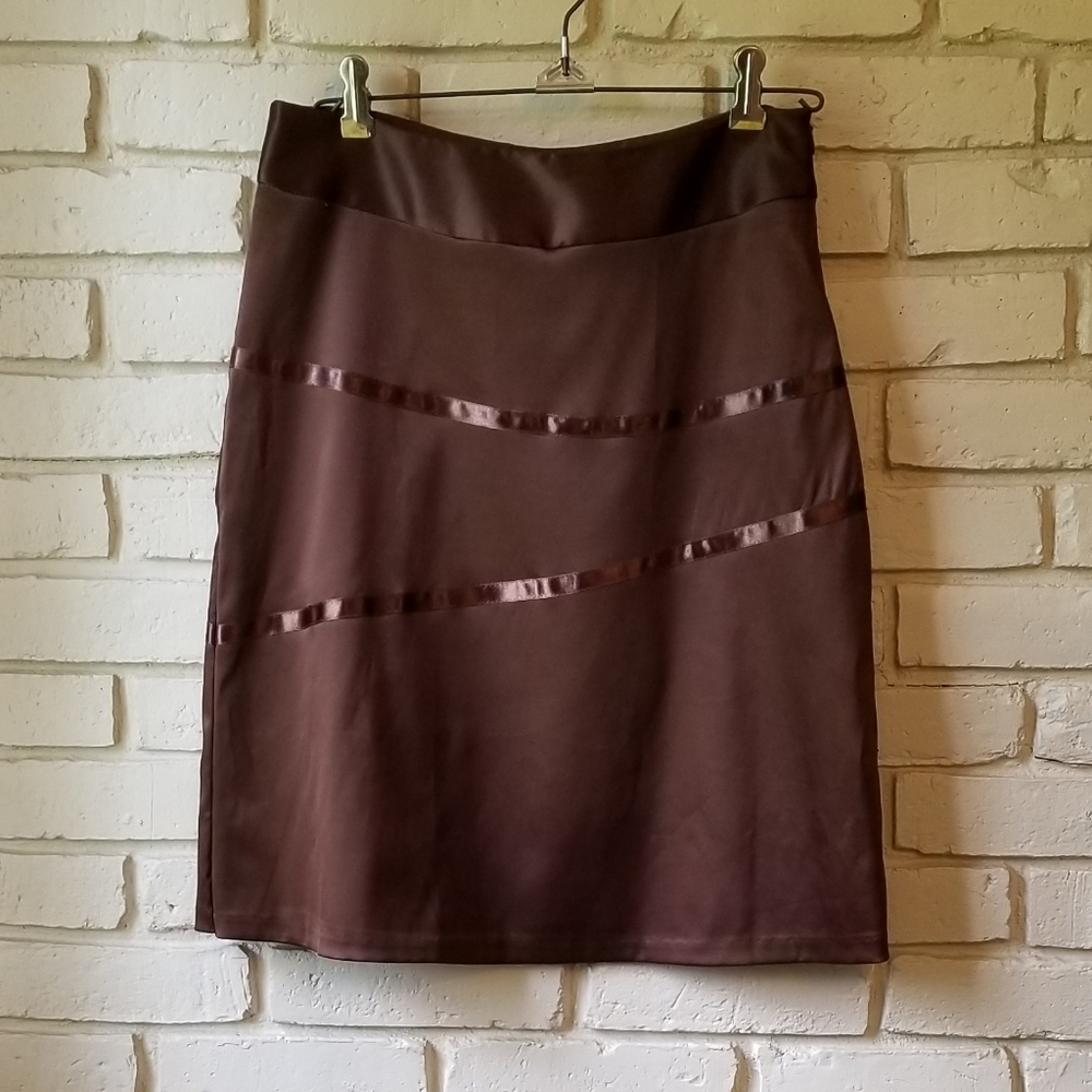 Chocolate Brown Shiny Skirt